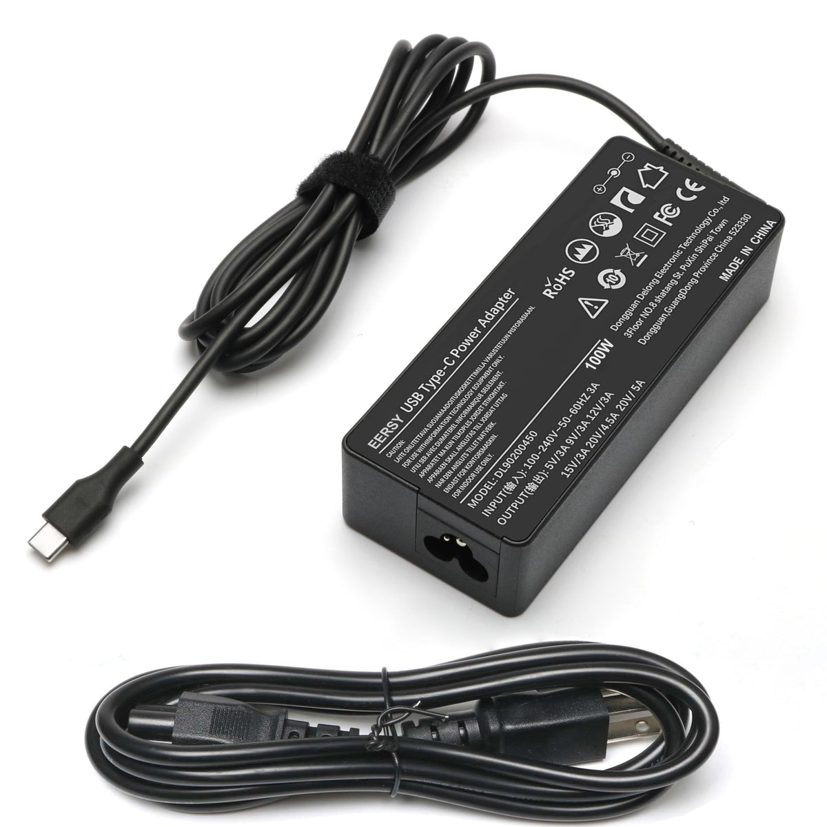 Derui 100W USB-C charger for Lenovo ThinkPad X1 Carbon with fast charging capability