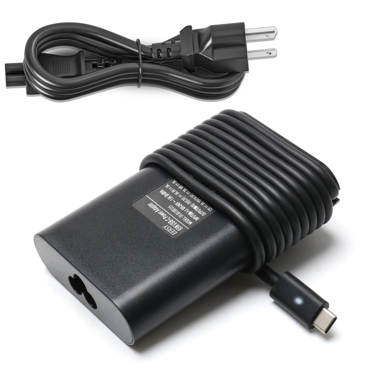 Derui 65W USB-C Charger for Dell Latitude and XPS powering daily work