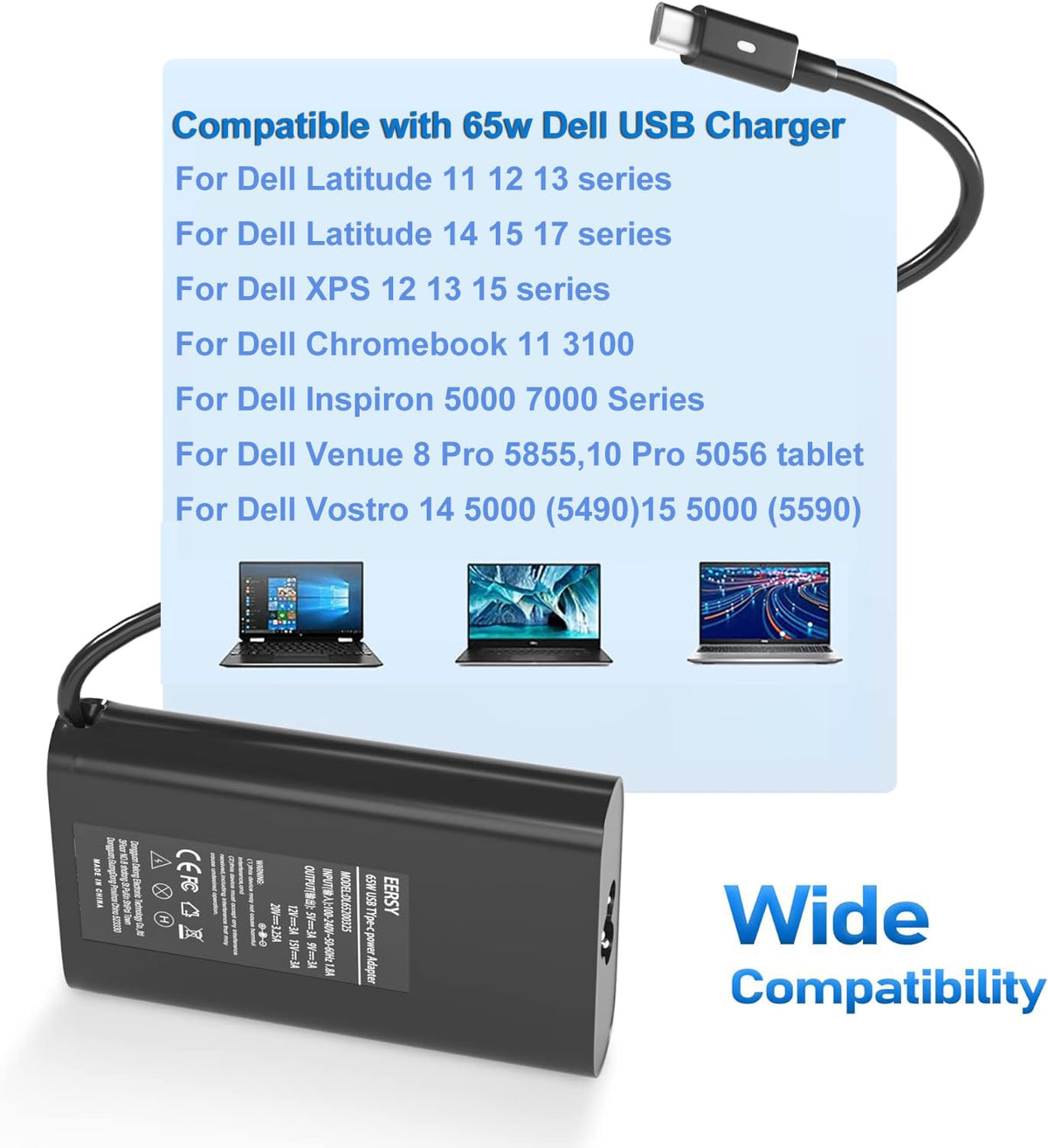 Derui 65W USB-C Charger safety protections guard against overload