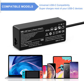 Derui USB-C power adapter compatible with ThinkPad and Yoga lines for versatile charging