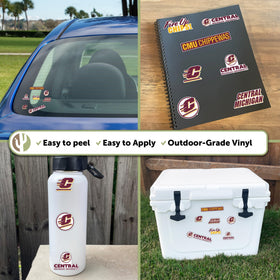 Desert Cactus CMU decal installed on car window showing weather-resistant outdoor benefit