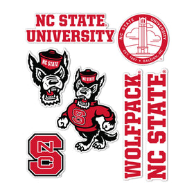 Desert Cactus NCSU Wolfpack sticker on laptop offers durable, vibrant team pride.