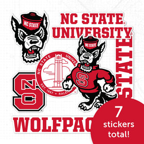 Desert Cactus NCSU Wolfpack sticker on scrapbook adds collegiate flair.