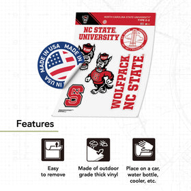 Desert Cactus NCSU Wolfpack sticker on water bottle keeps colors bright.
