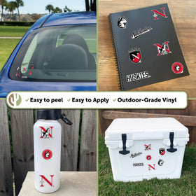 Desert Cactus Huskiesr sticker on notebook lid boosts personalization