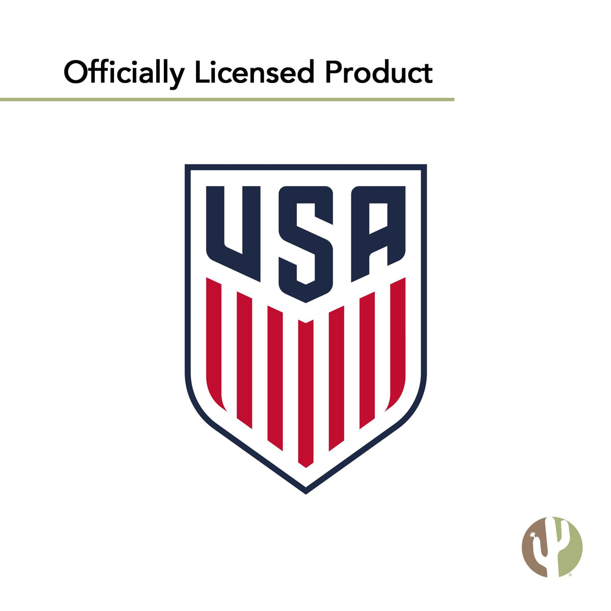 Officially licensed Desert Cactus sticker pack highlights USA soccer branding.
