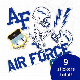 Desert Cactus USAFA Fightin Falcons sticker close-up highlights bold colors.