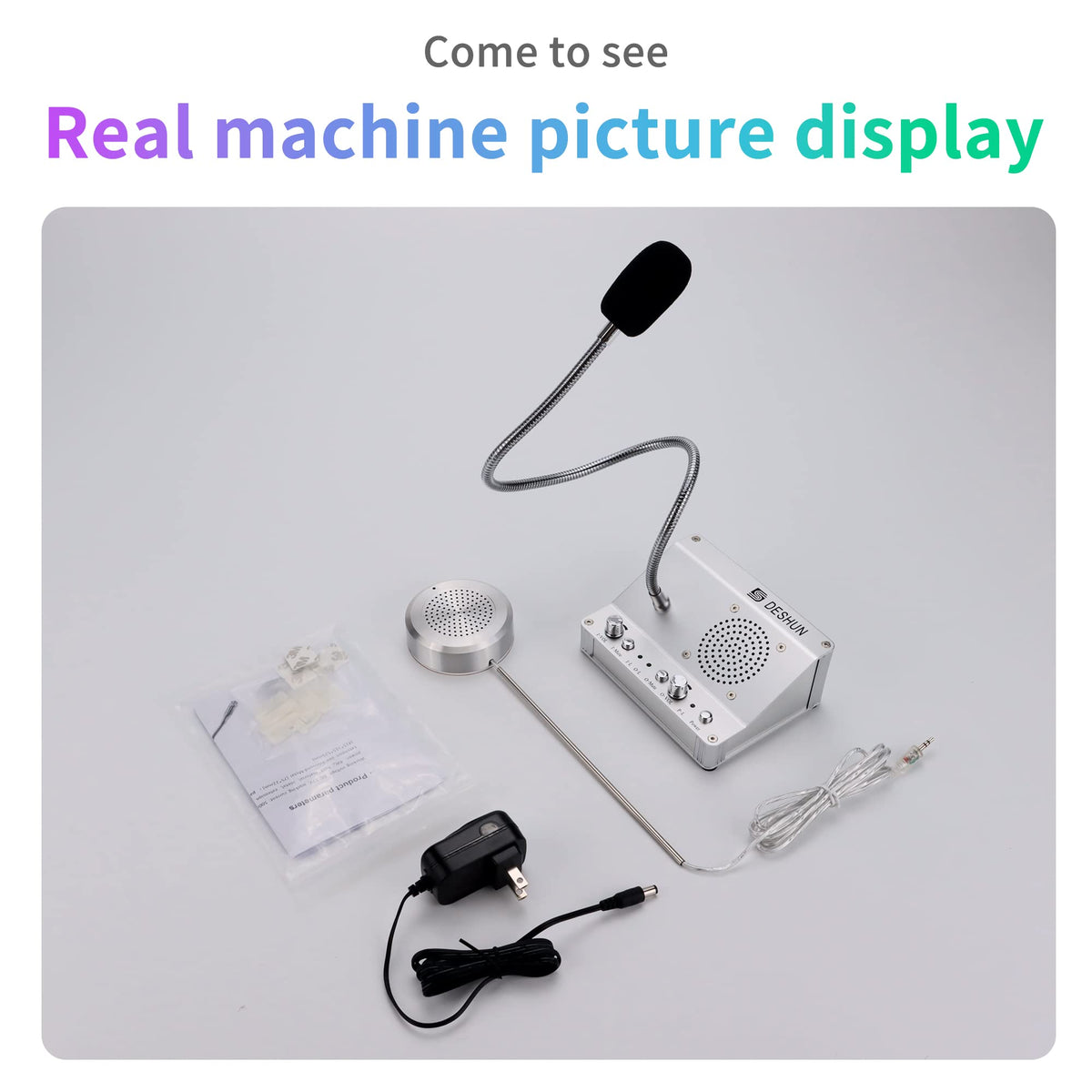DESHUN boxed package with cables and manual for easy setup