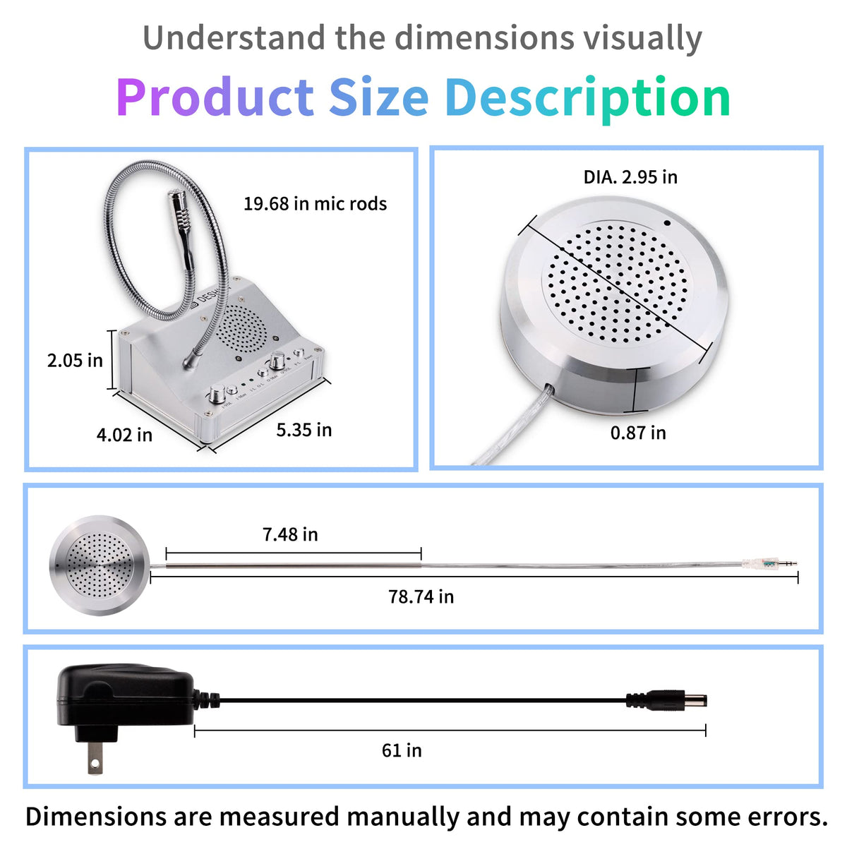 DESHUN unit held by hand to show compact size and scale