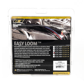 Design Engineering Easy Loom split sleeve provides 12ft wire protection for durable under-hood shielding.