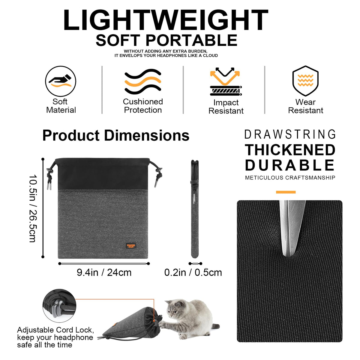 Desing Wish double drawstring and adjustable buckle detail offering secure closure