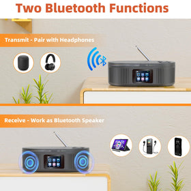 Desobry boombox USB playback with up to 32GB FAT32 storage