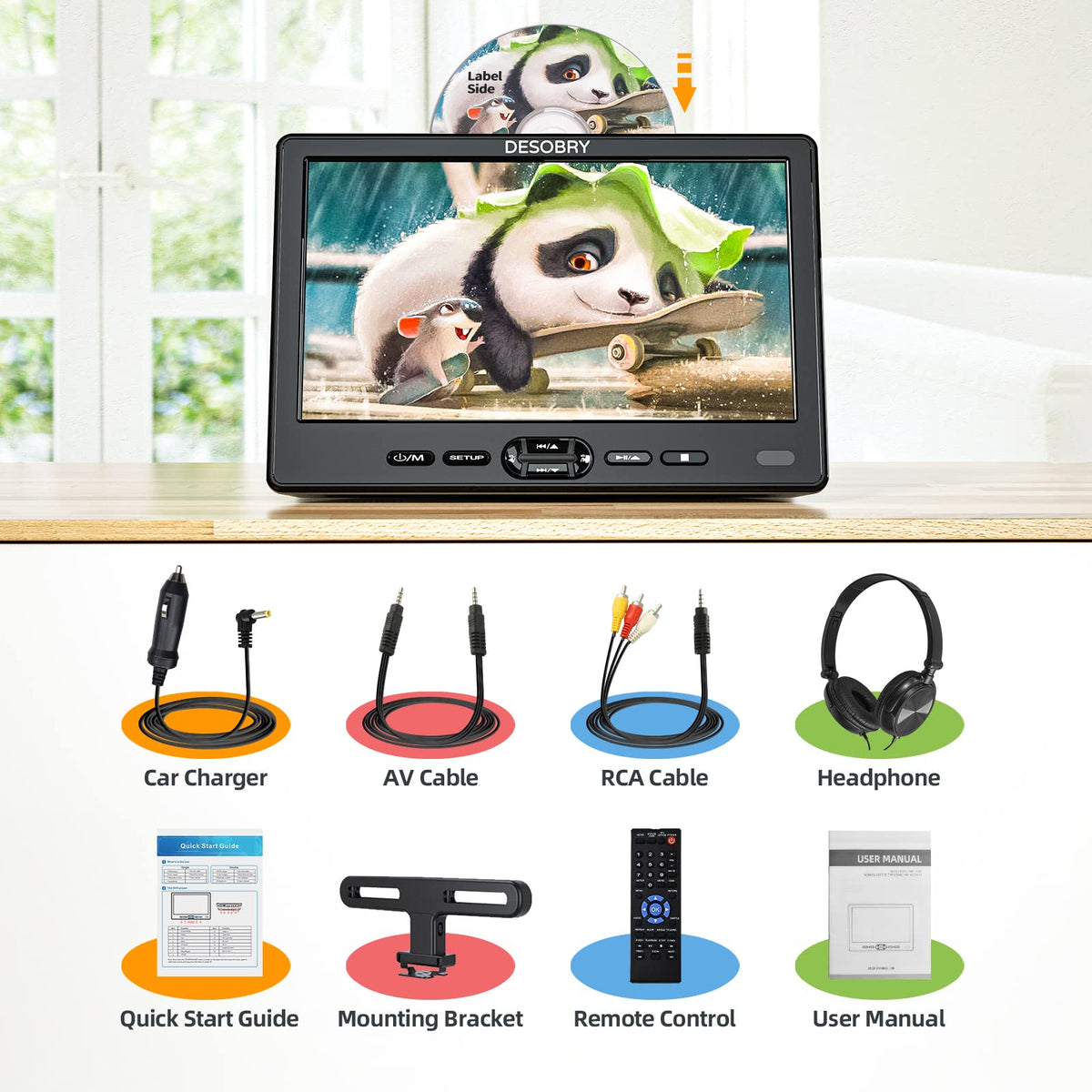 DESOBRY complete accessory pack simplifies installation and setup.