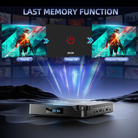 Desobry remote control close-up illustrating simple playback control convenience