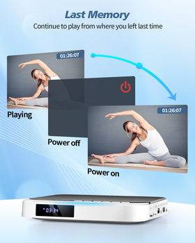 DESOBRY USB and TF card slots with flash drive inserted, flexible media playback