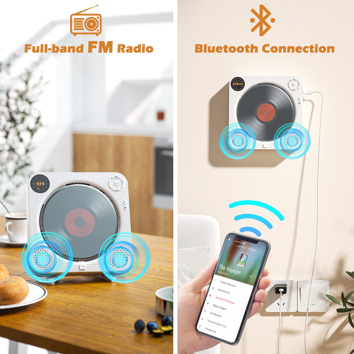 Desobry wall-mount plate enables space-saving installation for living rooms.