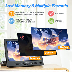 DESOBRY USB/SD compatibility supports MP3, video, and photos.