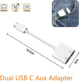 DESOFICON 5-pack Apple MFi-certified USB-C audio adapters