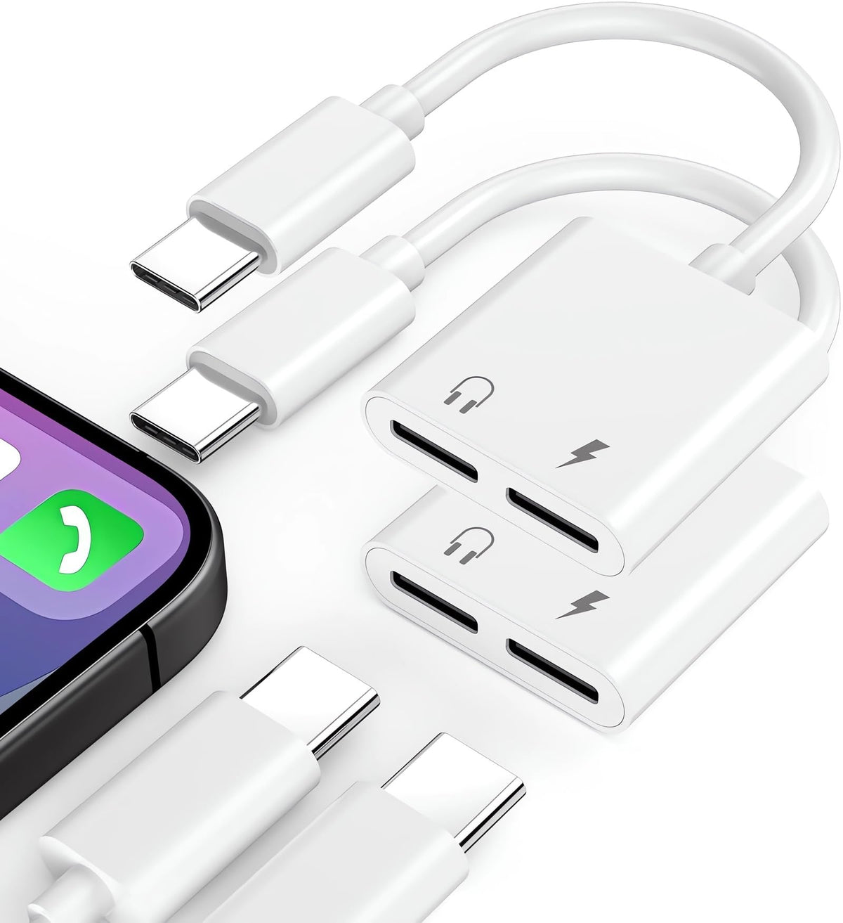 DESOFICON plug-and-play adapter ready for quick iPhone or iPad audio use