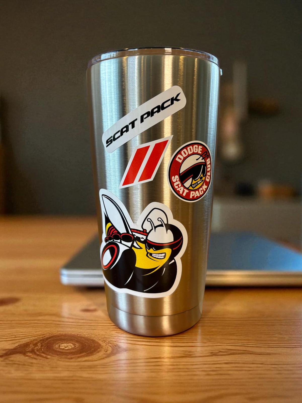 Detroit Shirt Company Dodge Rhombus sticker preserves iconic branding on gear with indoor/outdoor versatility
