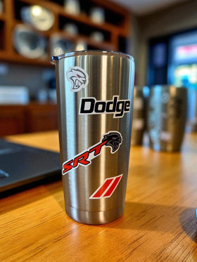 Detroit Shirt Company Dodge script sticker for notebooks and gear