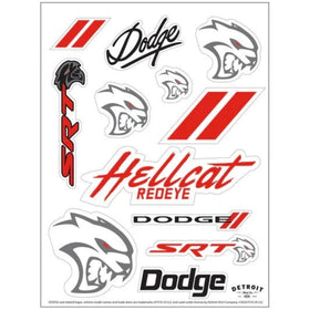 Detroit Shirt Company decal sheet featuring Hellcat Redeye logos for laptops and notebooks