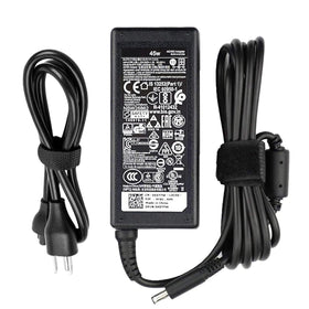 Deuanr 45W round-tip charger for Dell Inspiron, front view, portable for on-the-go charging.