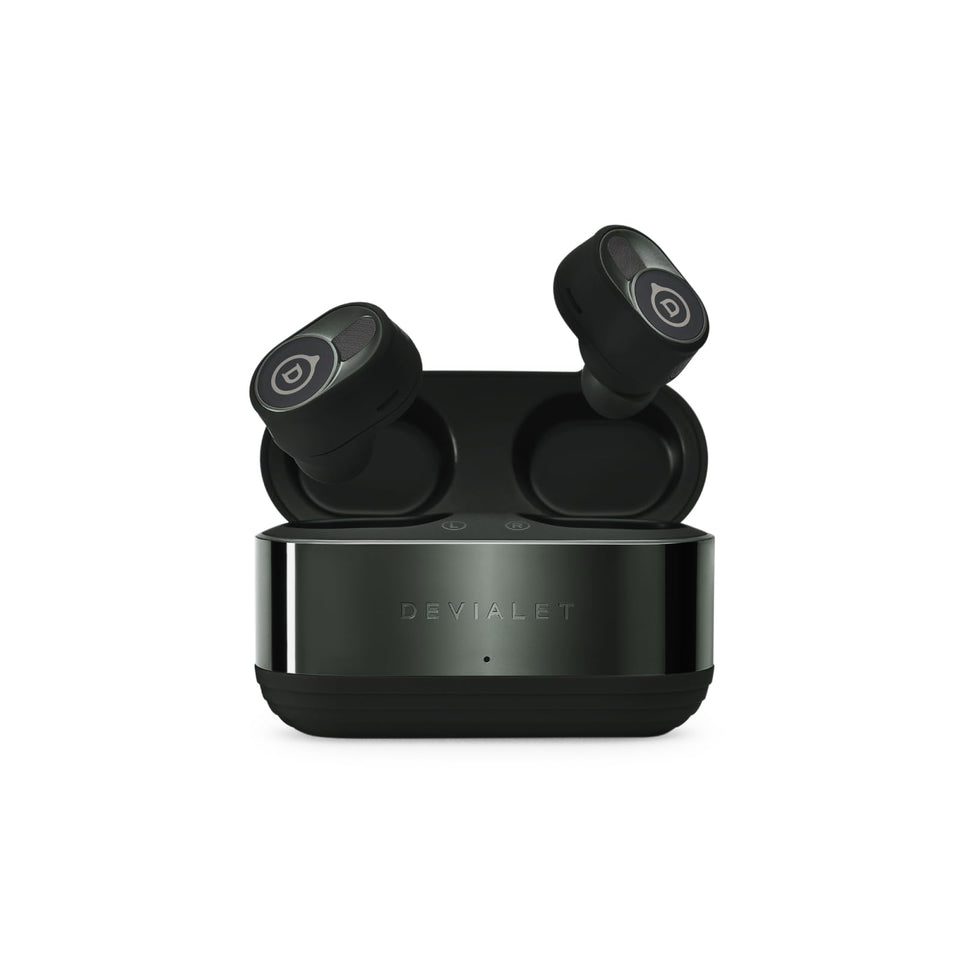 Devialet Gemini II case for easy on-the-go charging and storage.