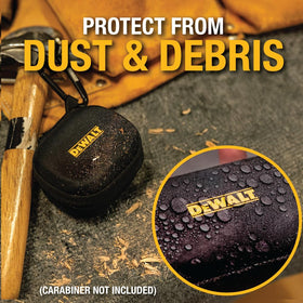 DEWALT compact-design case offers lightweight protection for backpack or toolbox.