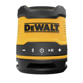 DEWALT DCR008 back panel with label and durable mounting benefit