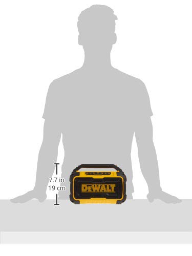 DEWALT DCR010 dual speakers provide rich stereo sound in tough environments.
