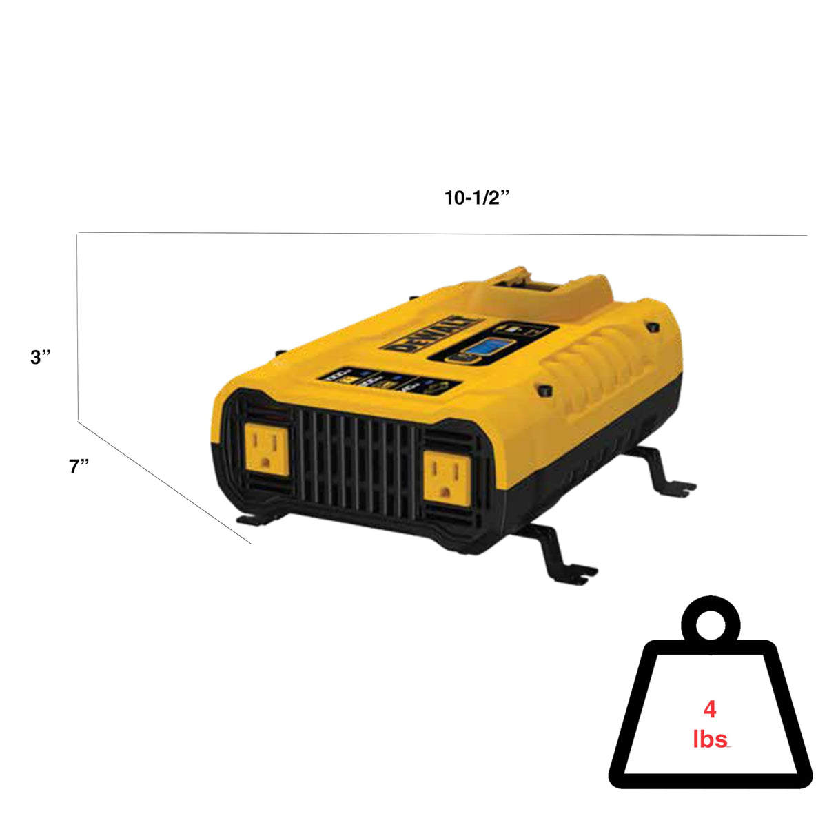 DEWALT DXAEPIP3W dual AC ports enabling versatile on-site charging