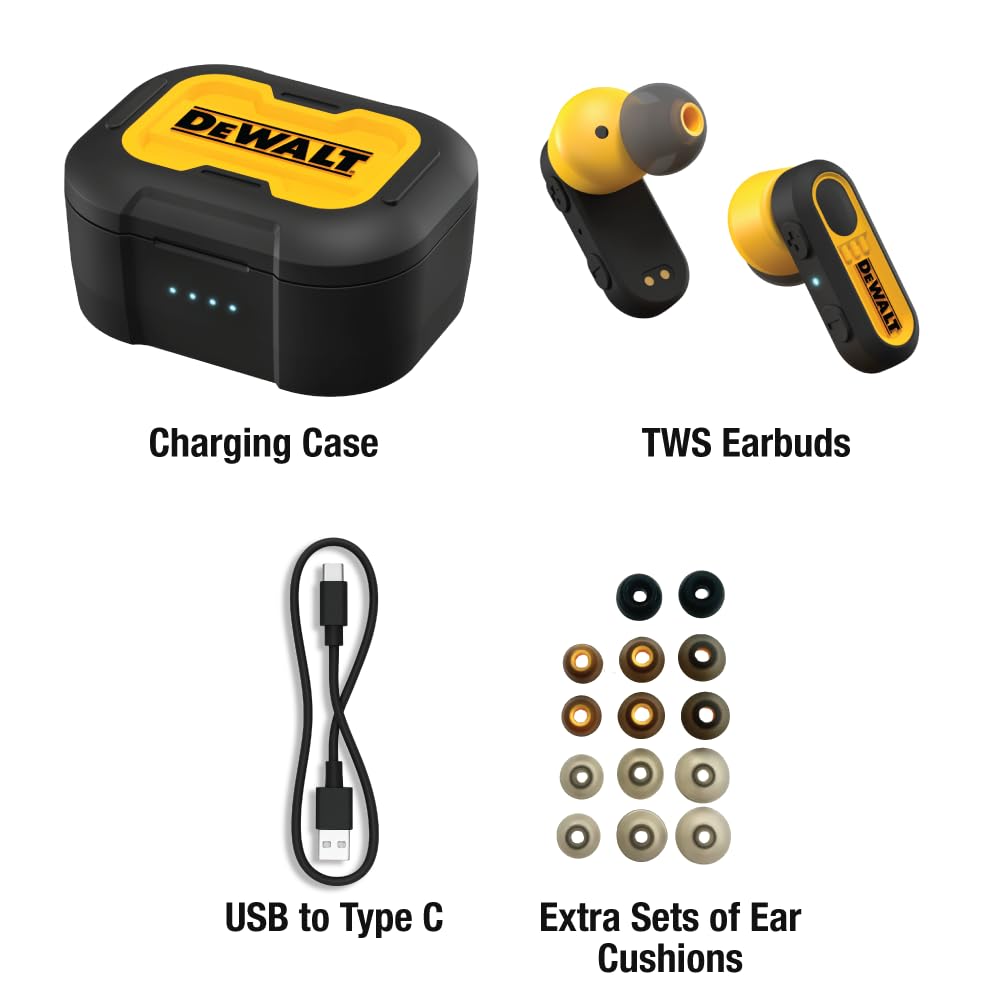DEWALT IP56-rated resistance for dust and water protection.