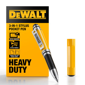 DEWALT heavy-duty 3-in-1 mini stylus pen front view for easy on-the-go writing