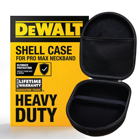 DEWALT heavy-duty protective case for Pro Max Neckband with hard-shell exterior, shielding gear