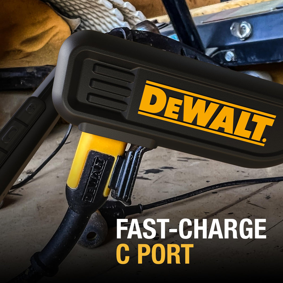DEWALT IPX6 dust and water resistance symbol, built for tough environments.