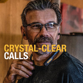 DEWALT interchangeable ear cushions for small or large ears, improved fit.