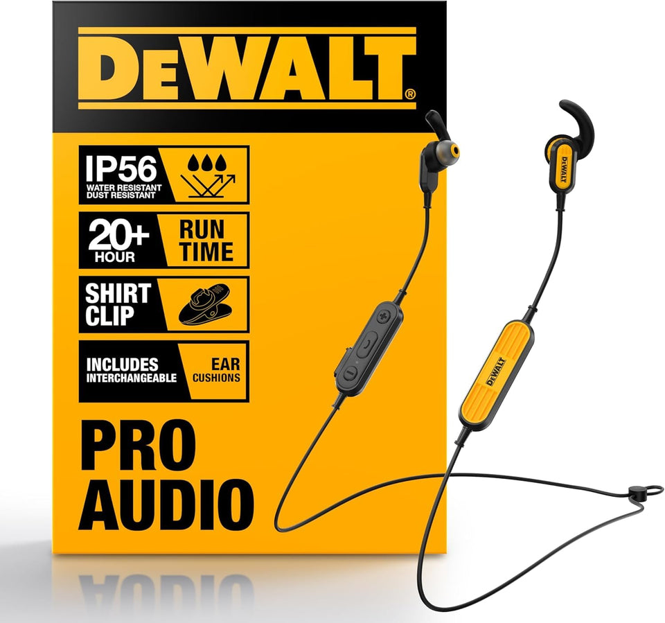 DEWALT neckband front view showing durable design and secure fit