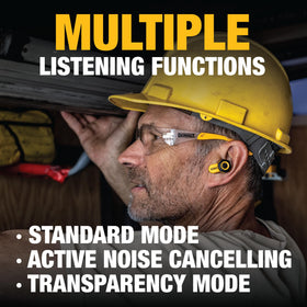 DEWALT Pro X2 earbuds charging case shown for extended use