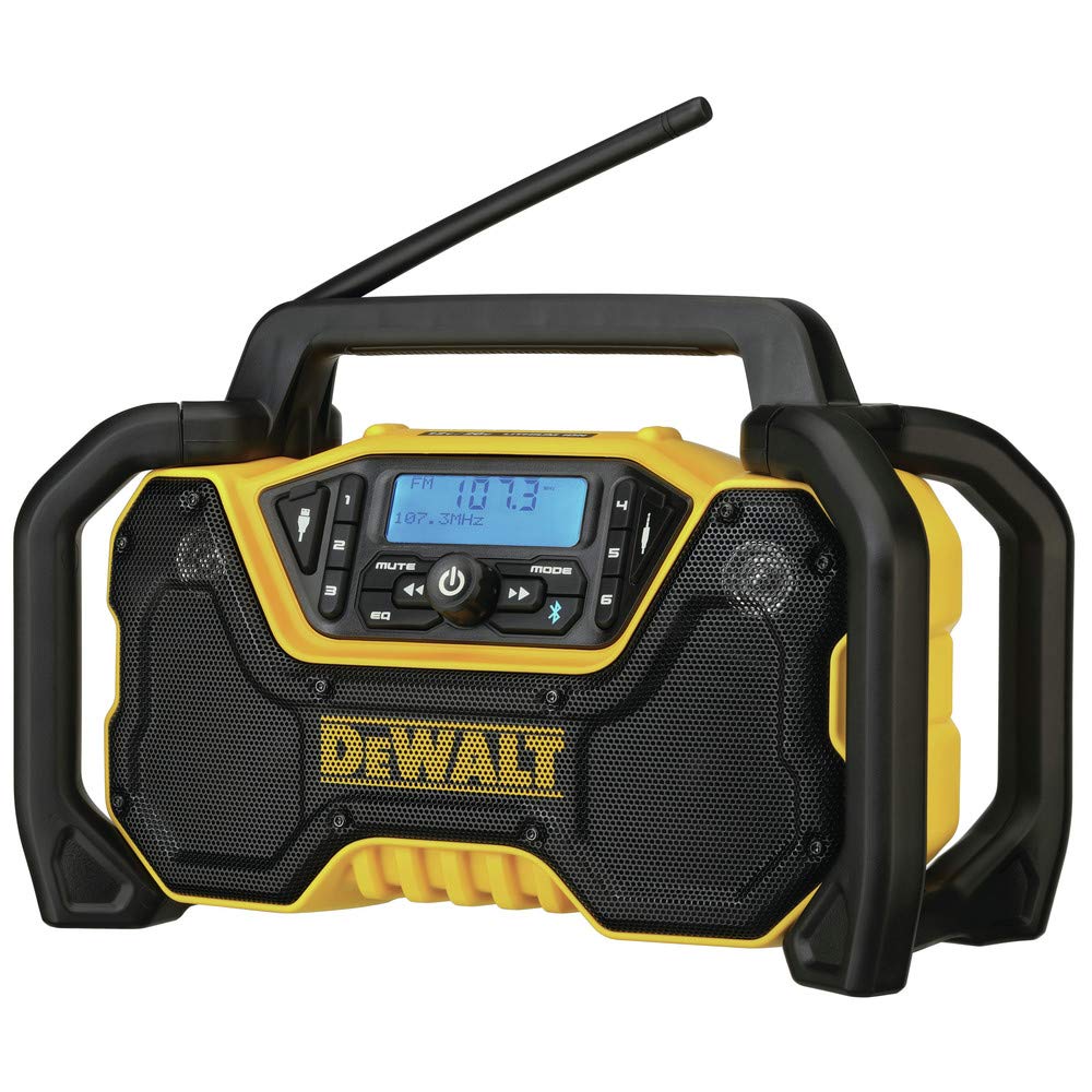 DEWALT DCR028B antenna storage area safely retracted for transport