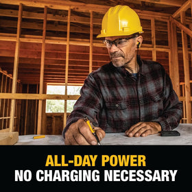 DEWALT shirt clip included for secure, cable-friendly use.