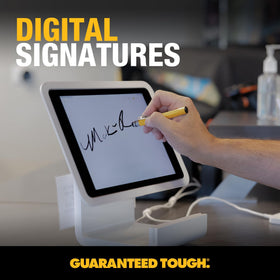 DEWALT touchscreen use on iPhone for precise taps and notes