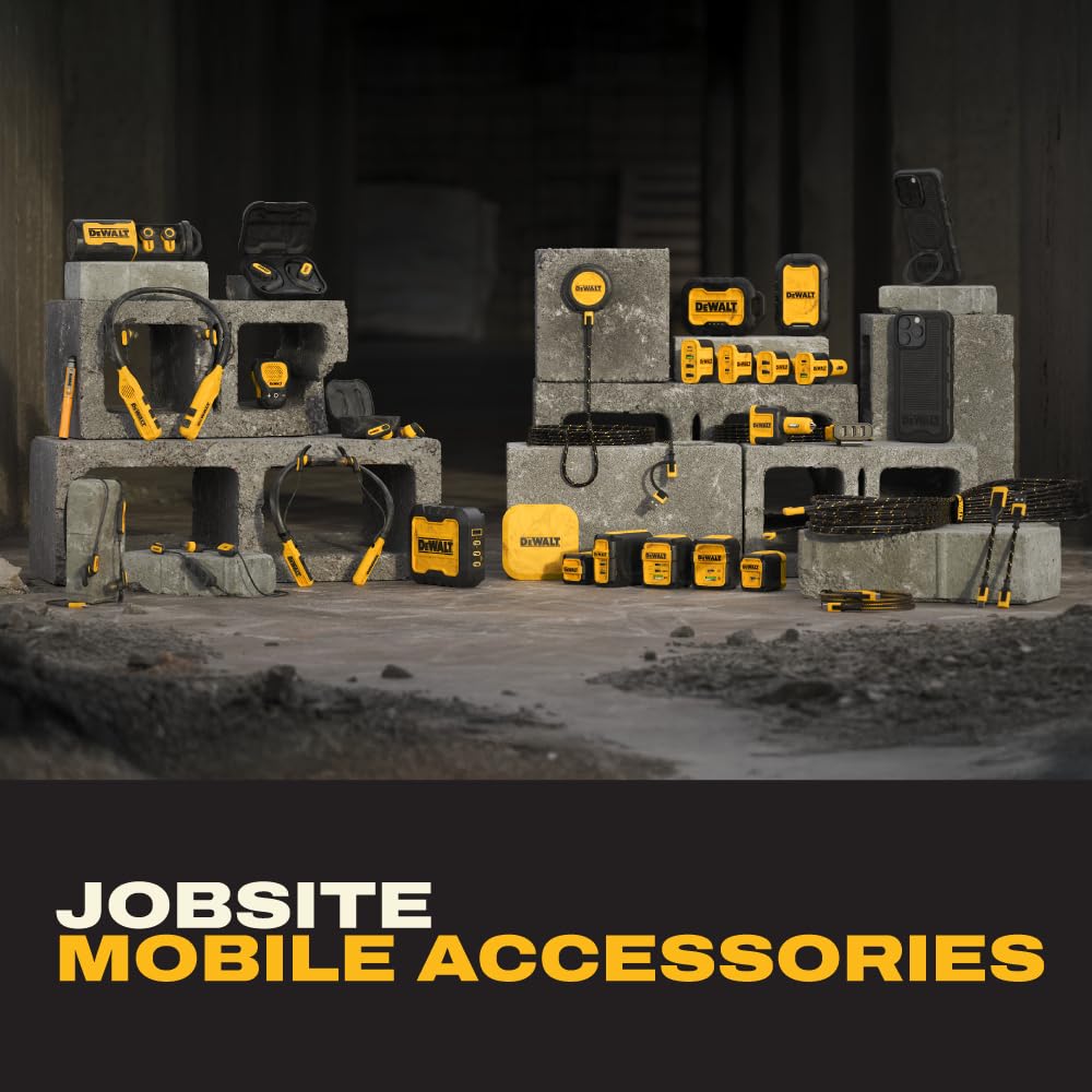 DEWALT ToughSound Pro compact and portable for quick setup anywhere.