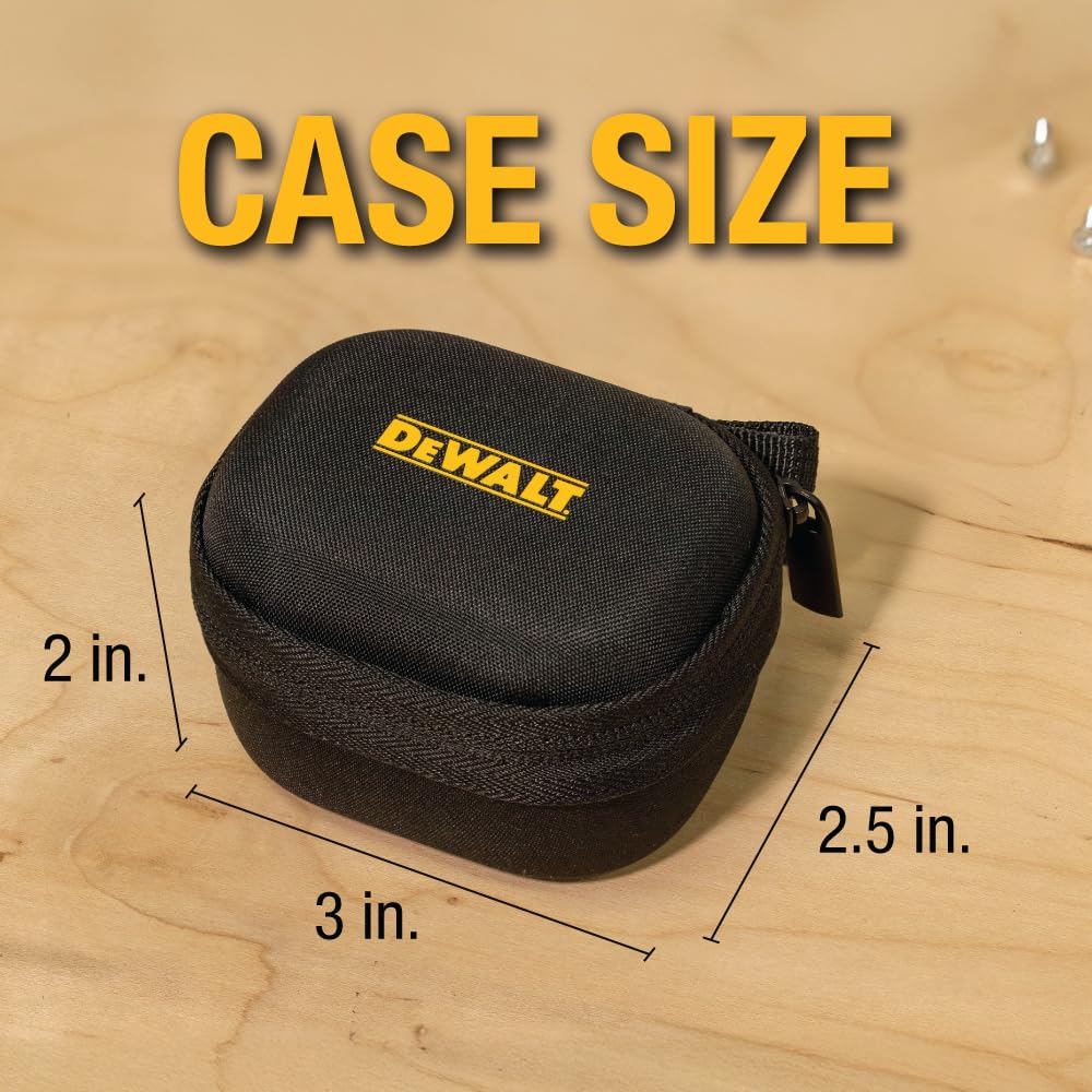 DEWALT water-resistant case protects your devices from dust and moisture.