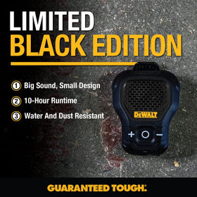 DEWALT durable clip enables secure one-handed attachment to belts