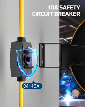 DEWENWILS circuit breaker button and indicator light for overload protection