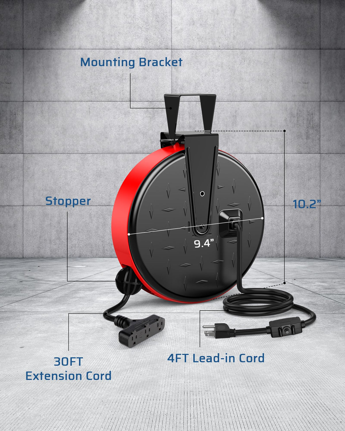 DEWENWILS cord detail highlighting SJTW jacket for durability