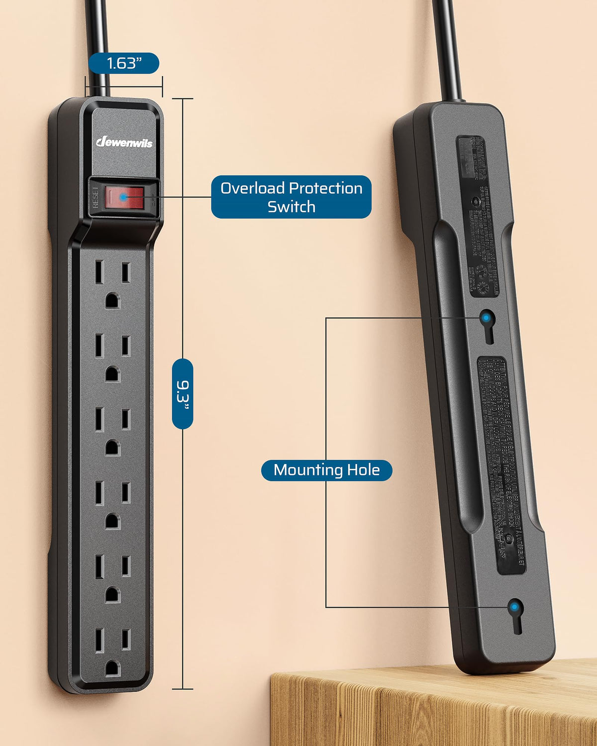 DEWENWILS durable SJT cable withstands daily use
