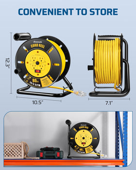 DEWENWILS ETL listed extension cord reel ensures safety and quality.