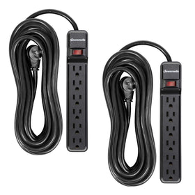 DEWENWILS front view of the power strip pack showing outlets and branding for organized power